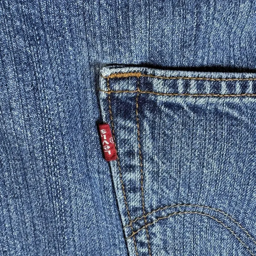 Vintage Levis Shorts Mens 42 Jorts Blue Denim 505 Straight Fit Medium Wash Y2K